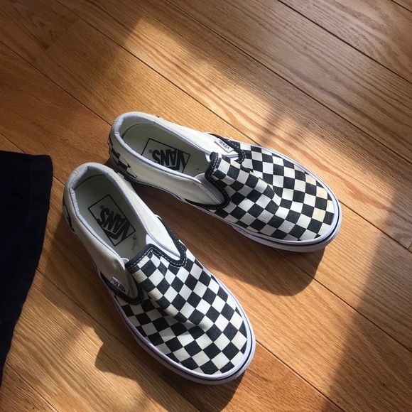 Vans Shoes - Checkered slip on vans